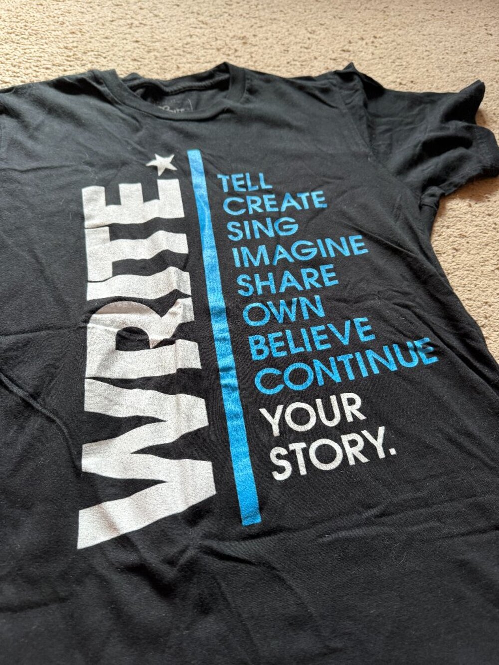 To Write Love On Her Arms Black Graphic Tee | “Write Your Story” Shirt Size S